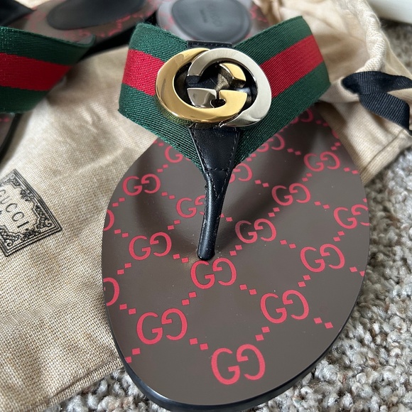 GUCCI KIKA THONG SANDALS - Picture 8 of 10